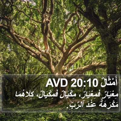 أَمْثَالٌ 20:10 AVD Bible Verse Image