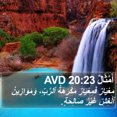 أَمْثَالٌ 20:23 AVD Bible Verse Image