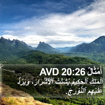 أَمْثَالٌ 20:26 AVD Bible Verse Image