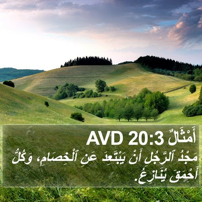 أَمْثَالٌ 20:3 AVD Bible Verse Image