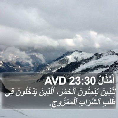 أَمْثَالٌ 23:30 AVD Bible Verse Image