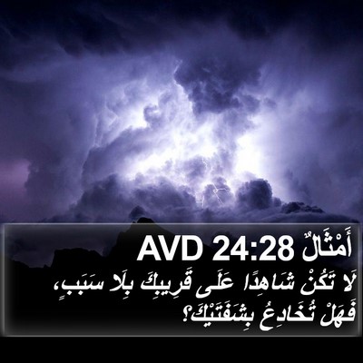 أَمْثَالٌ 24:28 AVD Bible Verse Image