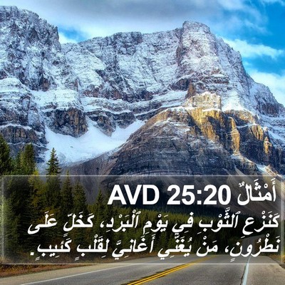 أَمْثَالٌ 25:20 AVD Bible Verse Image
