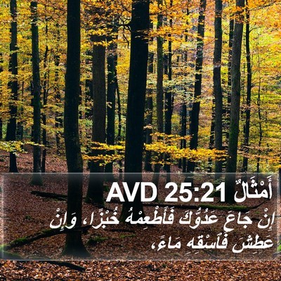 أَمْثَالٌ 25:21 AVD Bible Verse Image