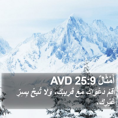 أَمْثَالٌ 25:9 AVD Bible Verse Image