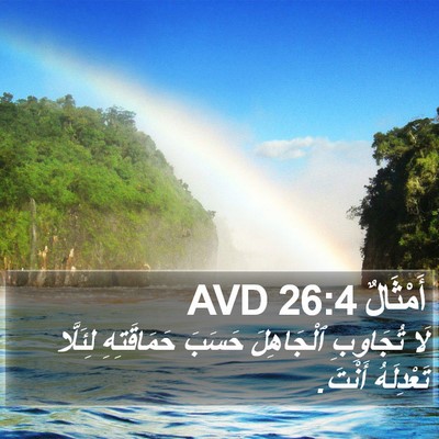 أَمْثَالٌ 26:4 AVD Bible Verse Image