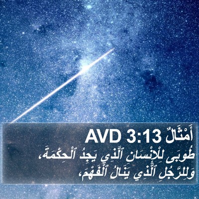 أَمْثَالٌ 3:13 AVD Bible Verse Image