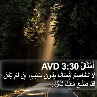 أَمْثَالٌ 3:30 AVD Bible Verse Image