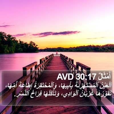 أَمْثَالٌ 30:17 AVD Bible Verse Image