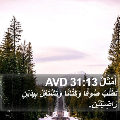 أَمْثَالٌ 31:13 AVD Bible Verse Image