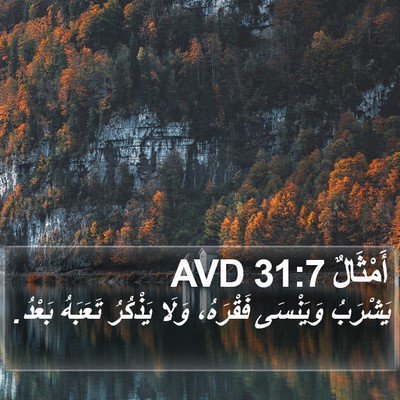 أَمْثَالٌ 31:7 AVD Bible Verse Image