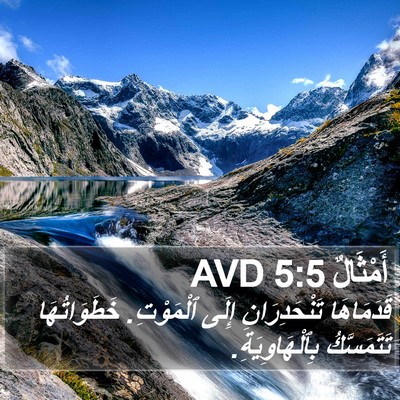 أَمْثَالٌ 5:5 AVD Bible Verse Image