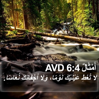 أَمْثَالٌ 6:4 AVD Bible Verse Image