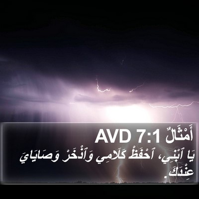 أَمْثَالٌ 7:1 AVD Bible Verse Image