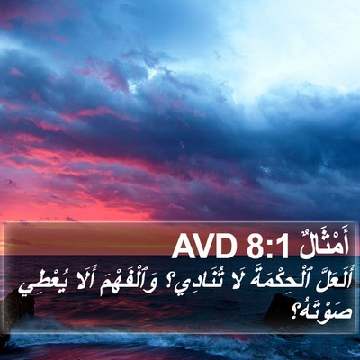 أَمْثَالٌ 8:1 AVD Bible Verse Image