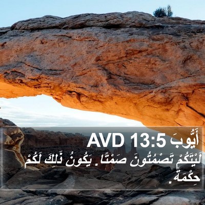 أَيُّوبَ 13:5 AVD Bible Verse Image
