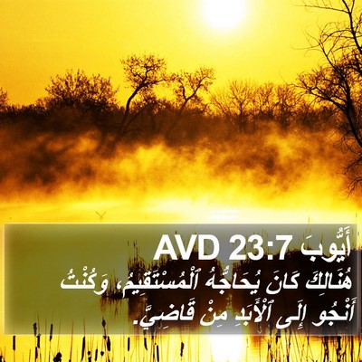 أَيُّوبَ 23:7 AVD Bible Verse Image