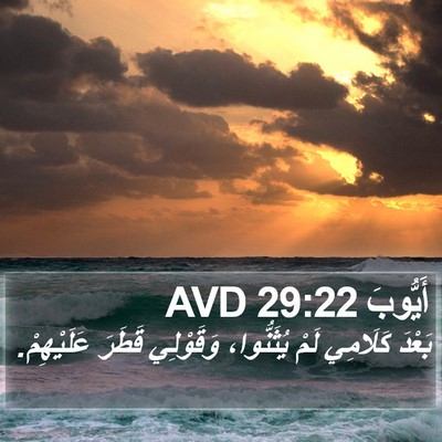 أَيُّوبَ 29:22 AVD Bible Verse Image