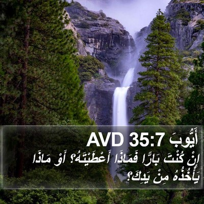 أَيُّوبَ 35:7 AVD Bible Verse Image