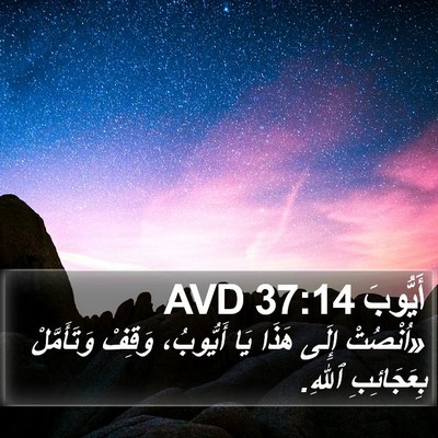 أَيُّوبَ 37:14 AVD Bible Verse Image