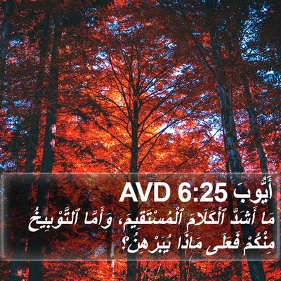 أَيُّوبَ 6:25 AVD Bible Verse Image