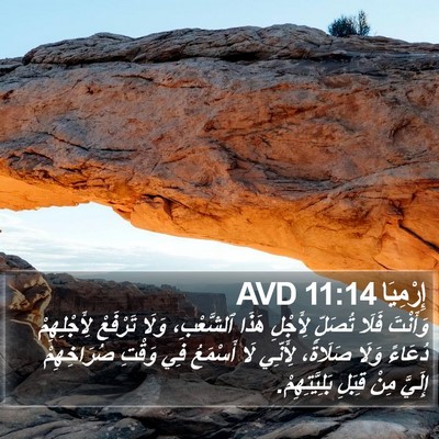 إِرْمِيَا 11:14 AVD Bible Verse Image