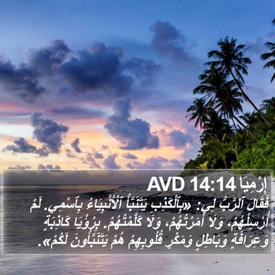 إِرْمِيَا 14:14 AVD Bible Verse Image