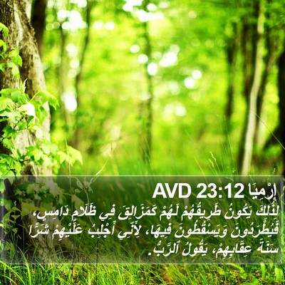 إِرْمِيَا 23:12 AVD Bible Verse Image