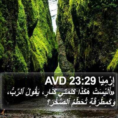 إِرْمِيَا 23:29 AVD Bible Verse Image