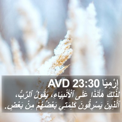 إِرْمِيَا 23:30 AVD Bible Verse Image