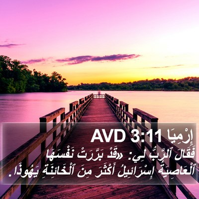 إِرْمِيَا 3:11 AVD Bible Verse Image