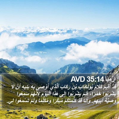 إِرْمِيَا 35:14 AVD Bible Verse Image