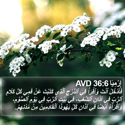 إِرْمِيَا 36:6 AVD Bible Verse Image