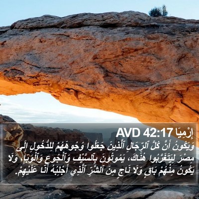 إِرْمِيَا 42:17 AVD Bible Verse Image