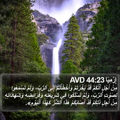 إِرْمِيَا 44:23 AVD Bible Verse Image
