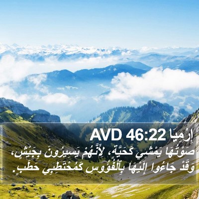 إِرْمِيَا 46:22 AVD Bible Verse Image