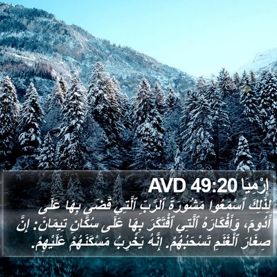 إِرْمِيَا 49:20 AVD Bible Verse Image