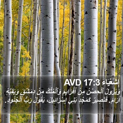 إِشَعْيَاءَ 17:3 AVD Bible Verse Image