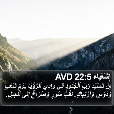 إِشَعْيَاءَ 22:5 AVD Bible Verse Image
