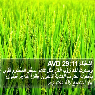 إِشَعْيَاءَ 29:11 AVD Bible Verse Image