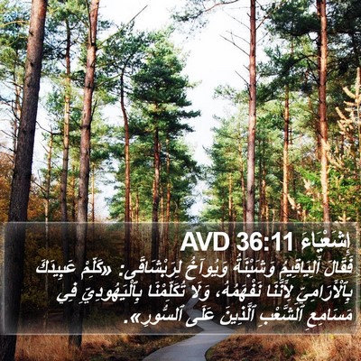 إِشَعْيَاءَ 36:11 AVD Bible Verse Image
