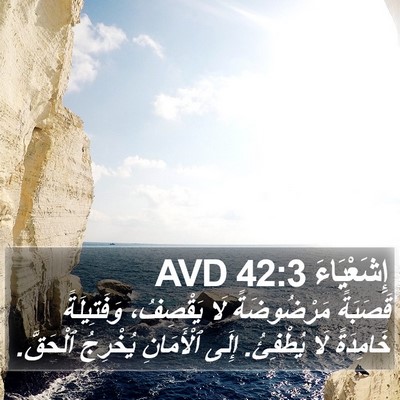 إِشَعْيَاءَ 42:3 AVD Bible Verse Image