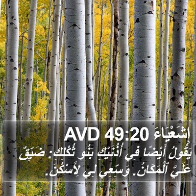 إِشَعْيَاءَ 49:20 AVD Bible Verse Image