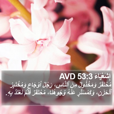 إِشَعْيَاءَ 53:3 AVD Bible Verse Image