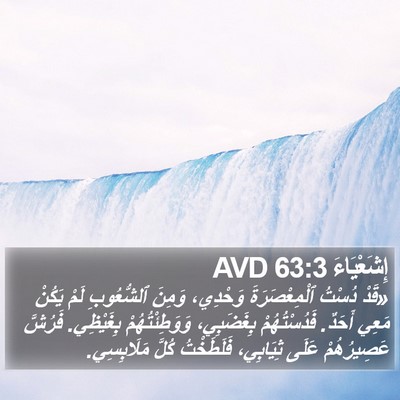 إِشَعْيَاءَ 63:3 AVD Bible Verse Image