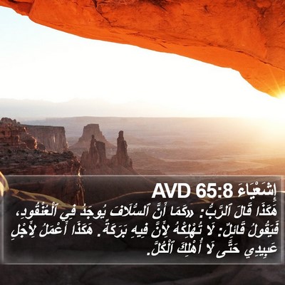 إِشَعْيَاءَ 65:8 AVD Bible Verse Image