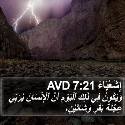 إِشَعْيَاءَ 7:21 AVD Bible Verse Image