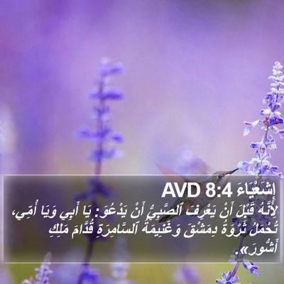 إِشَعْيَاءَ 8:4 AVD Bible Verse Image