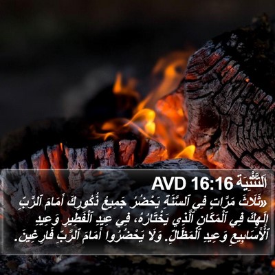 اَلتَّثْنِيَة 16:16 AVD Bible Verse Image