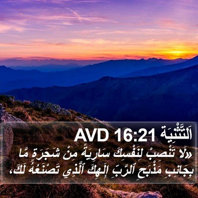 اَلتَّثْنِيَة 16:21 AVD Bible Verse Image